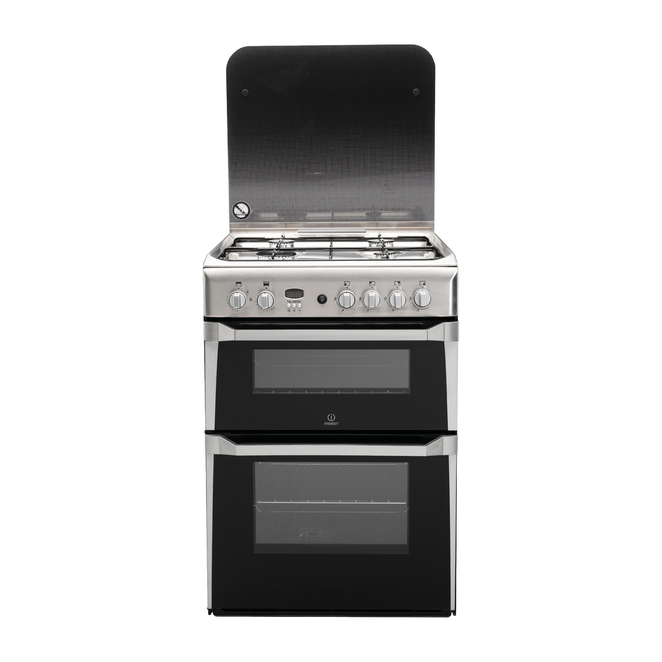 Indesit ID60G2X 4 Hob Double Gas Cooker Hughes Trade