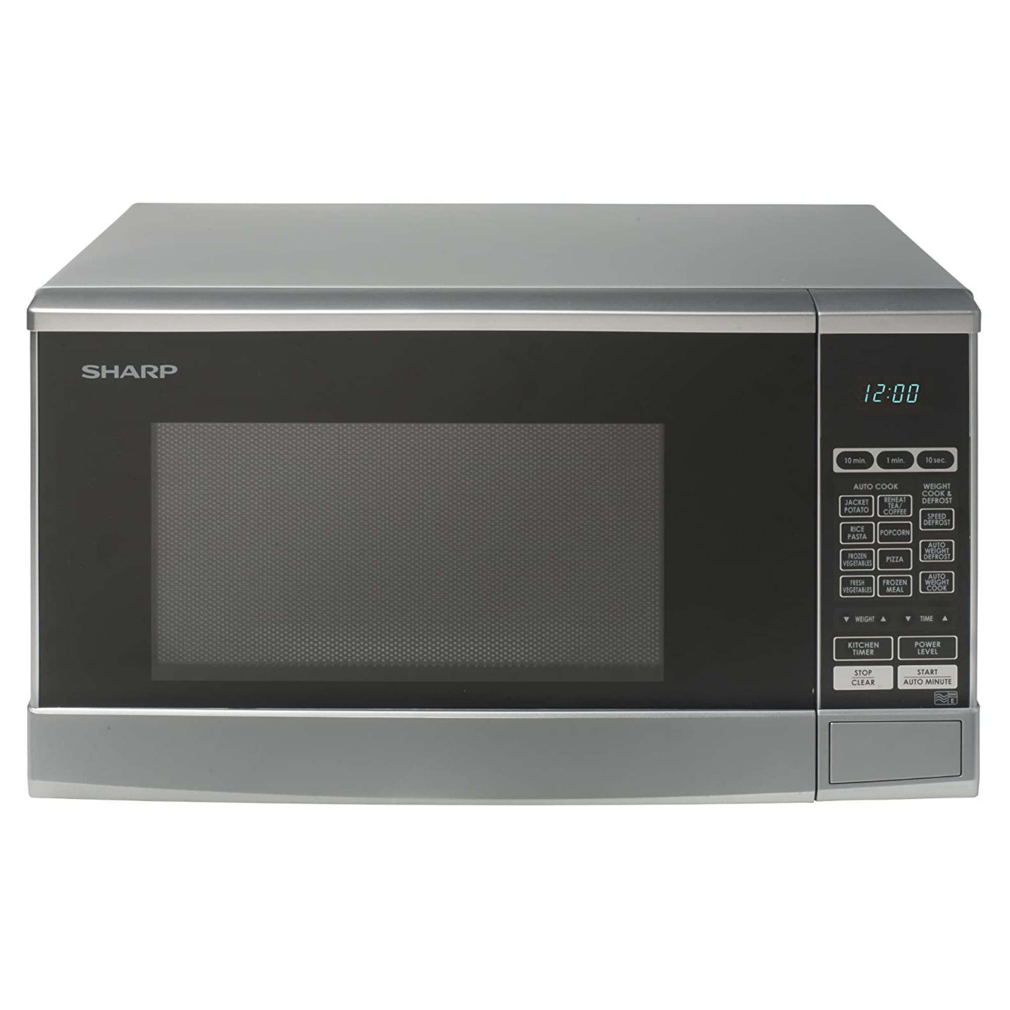 Sharp 800w 20L Capacity Microwave Oven with 10 Power Levels in Silver