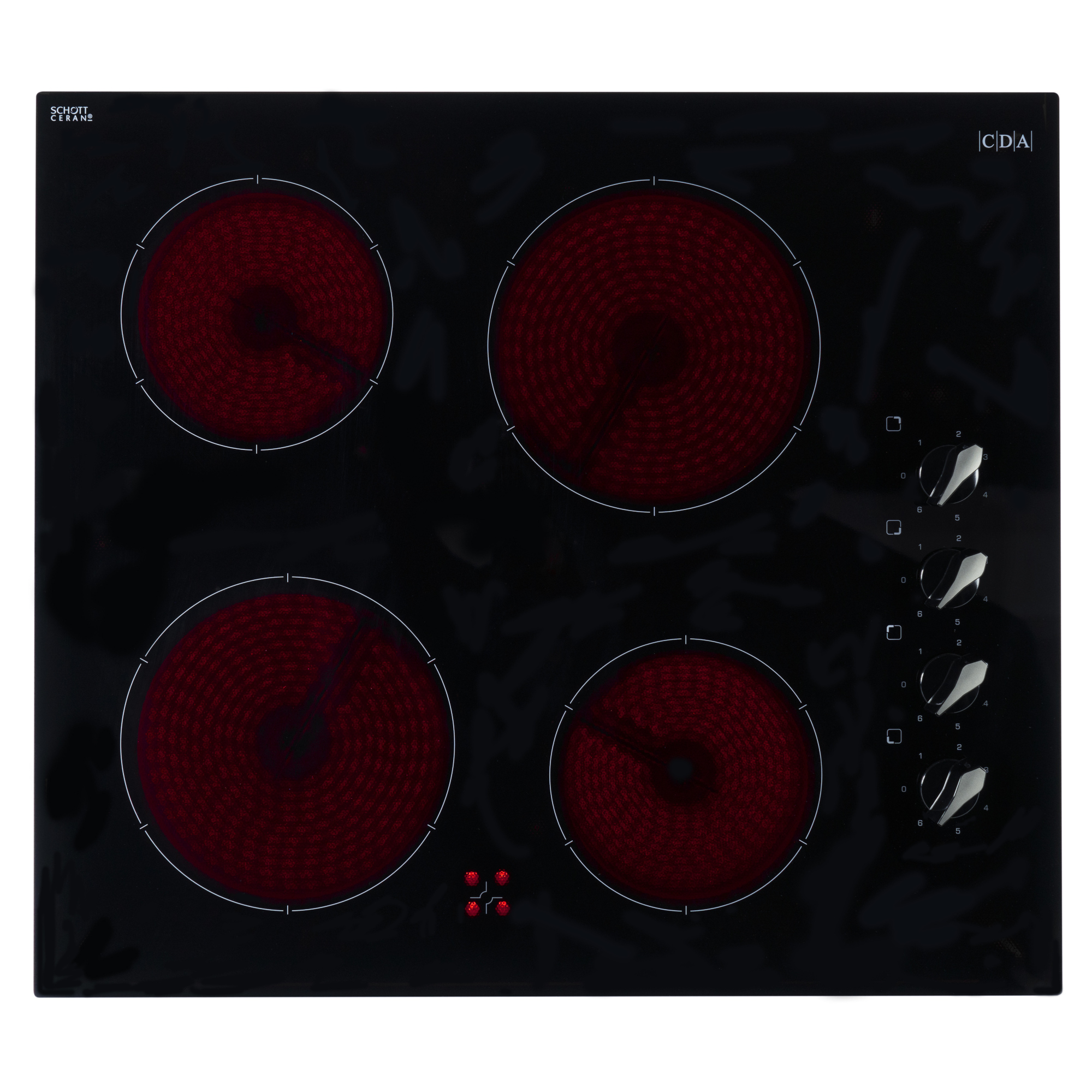 CDA HC6212FR 600mm 4 Zone Ceramic Hob Hughes Trade
