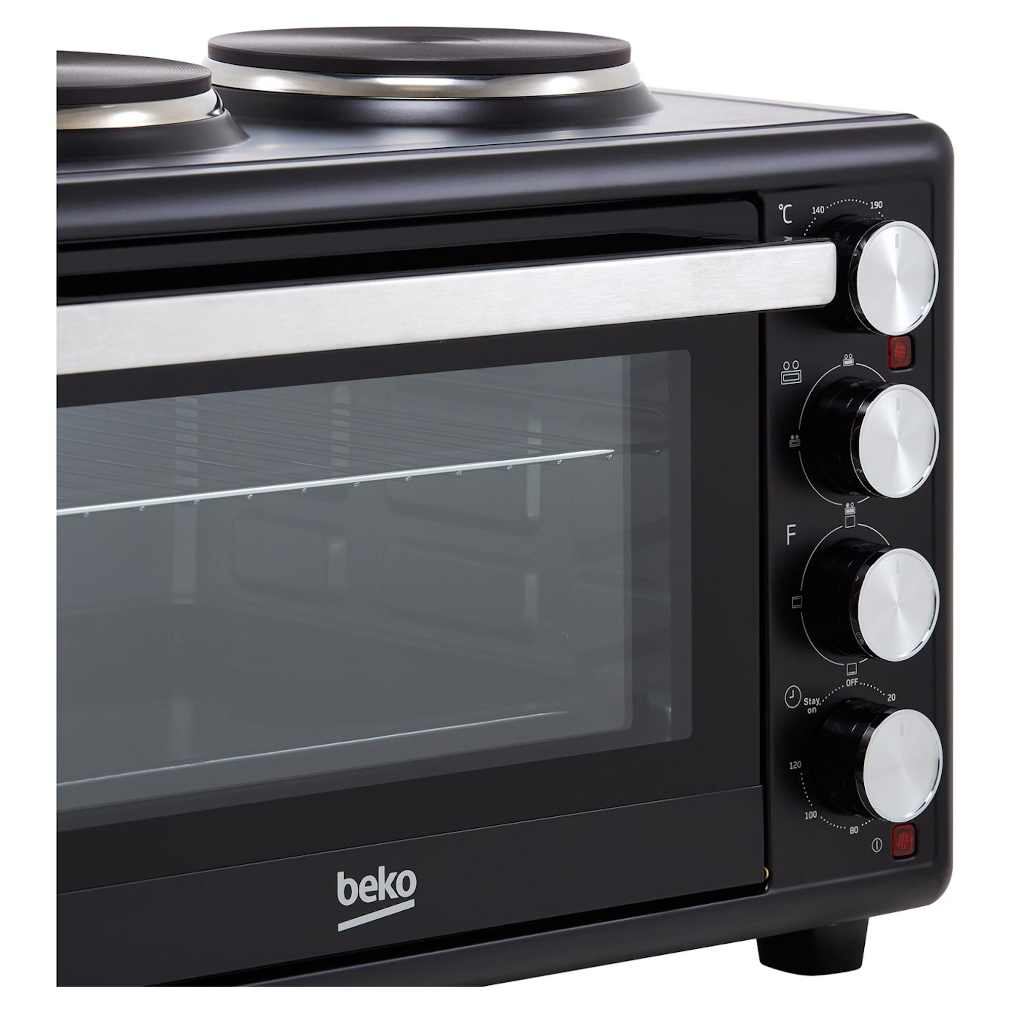 Beko MSH28B Mini Oven with Double Hob Hughes Trade