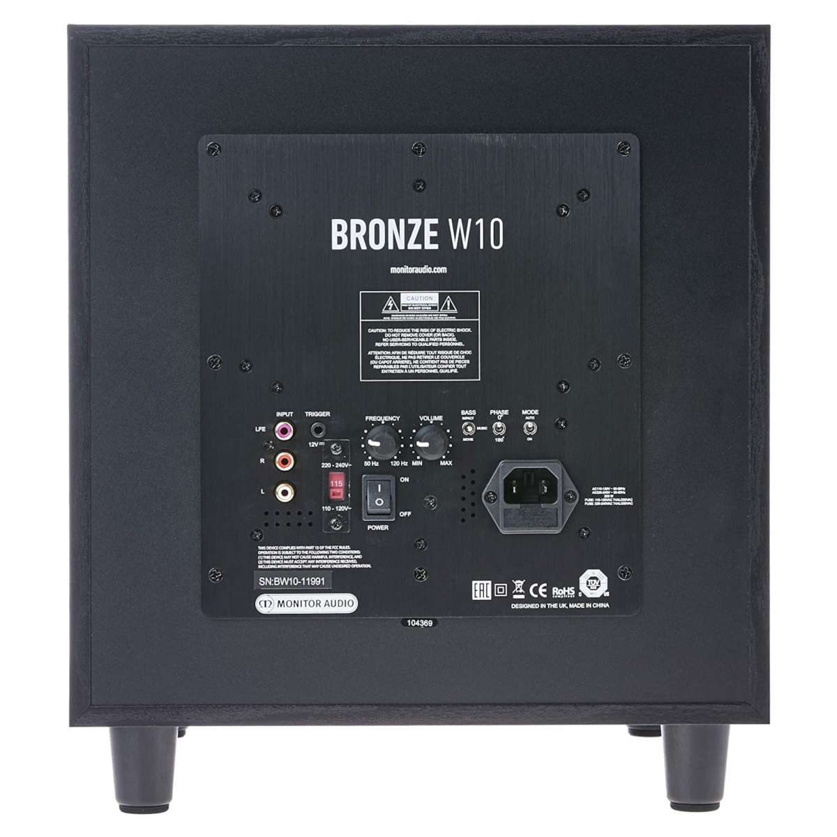 Monitor Audio Bronze W10 Subwoofer in Black Hughes Trade