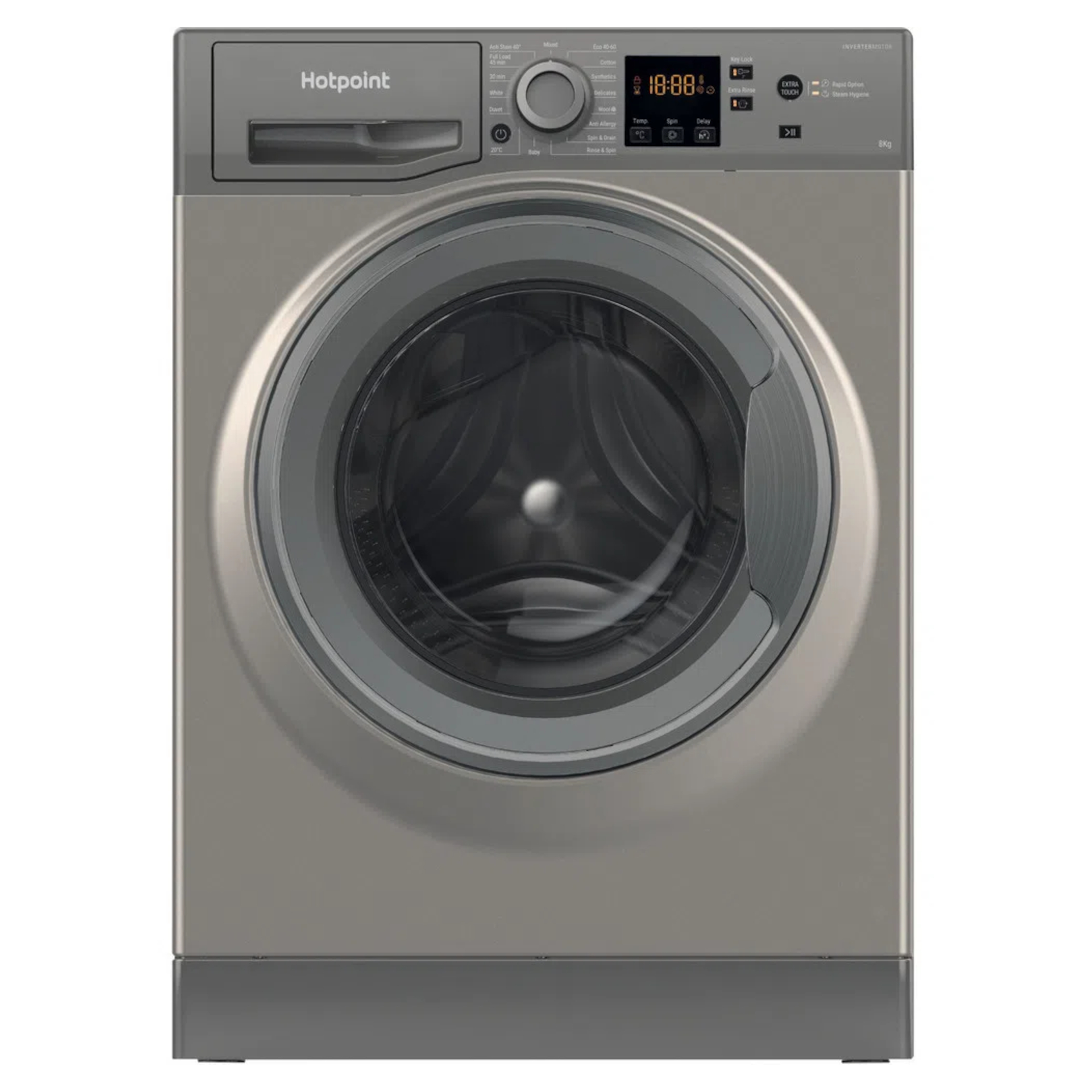 NSWM864CGGUKN 8kg 1600rpm Freestanding Washing Machine Graphite Hughes