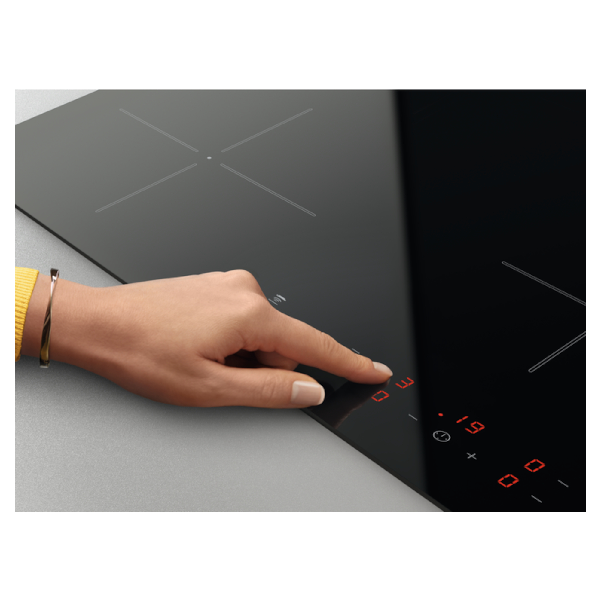 Zanussi ZITN643K 59cm Induction Hob Black Hughes