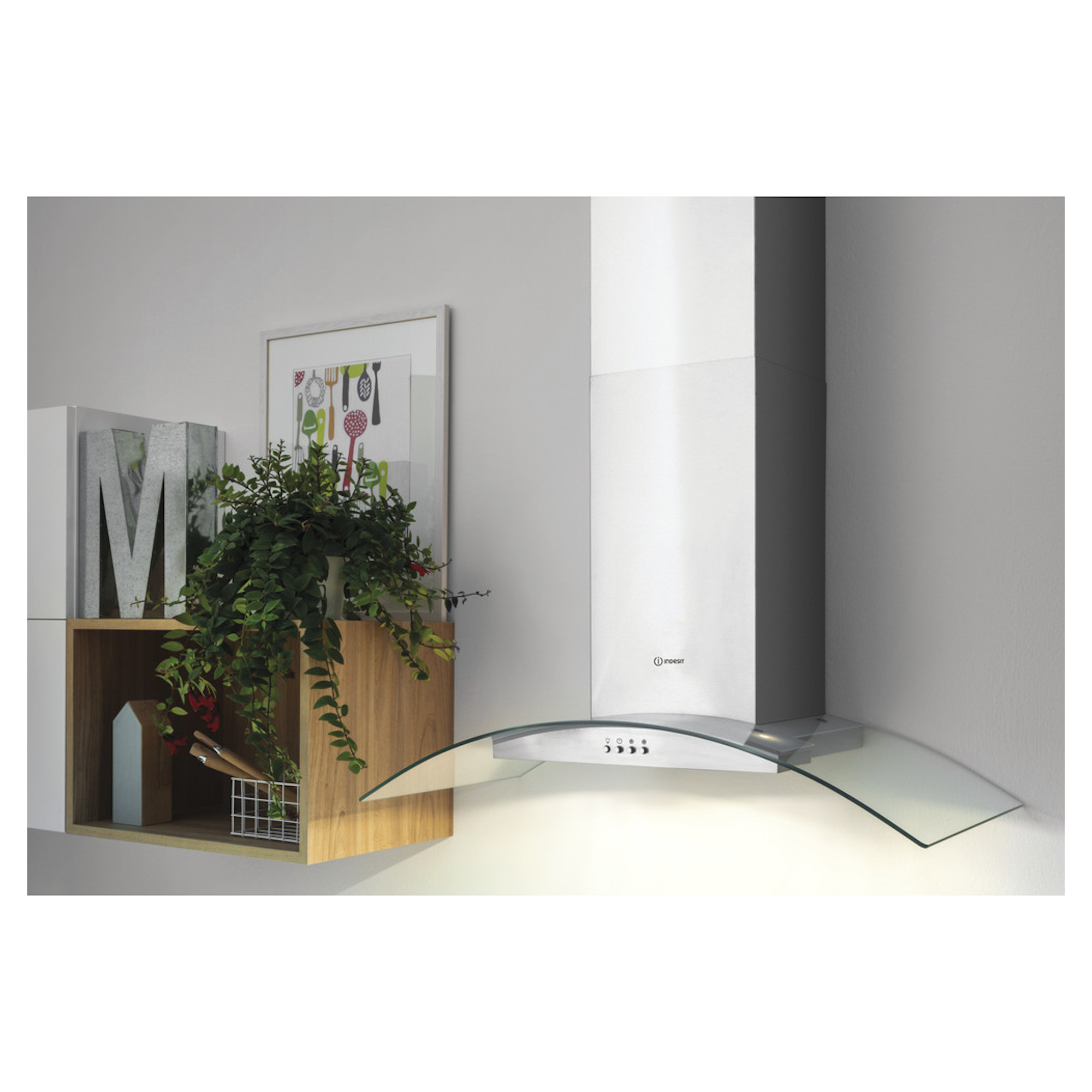 Indesit IHGC65LMX Integrated Cooker Hood Stainless Steel Hughes