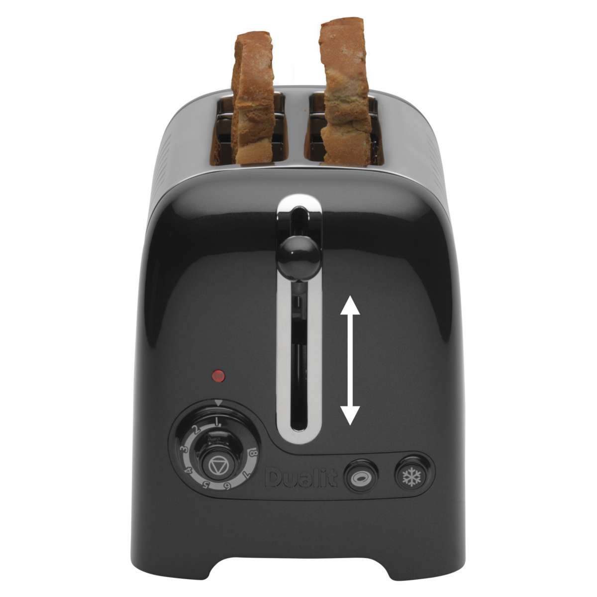 Dualit Lite 2 Slot Toaster, Black Gloss 26205 Hughes