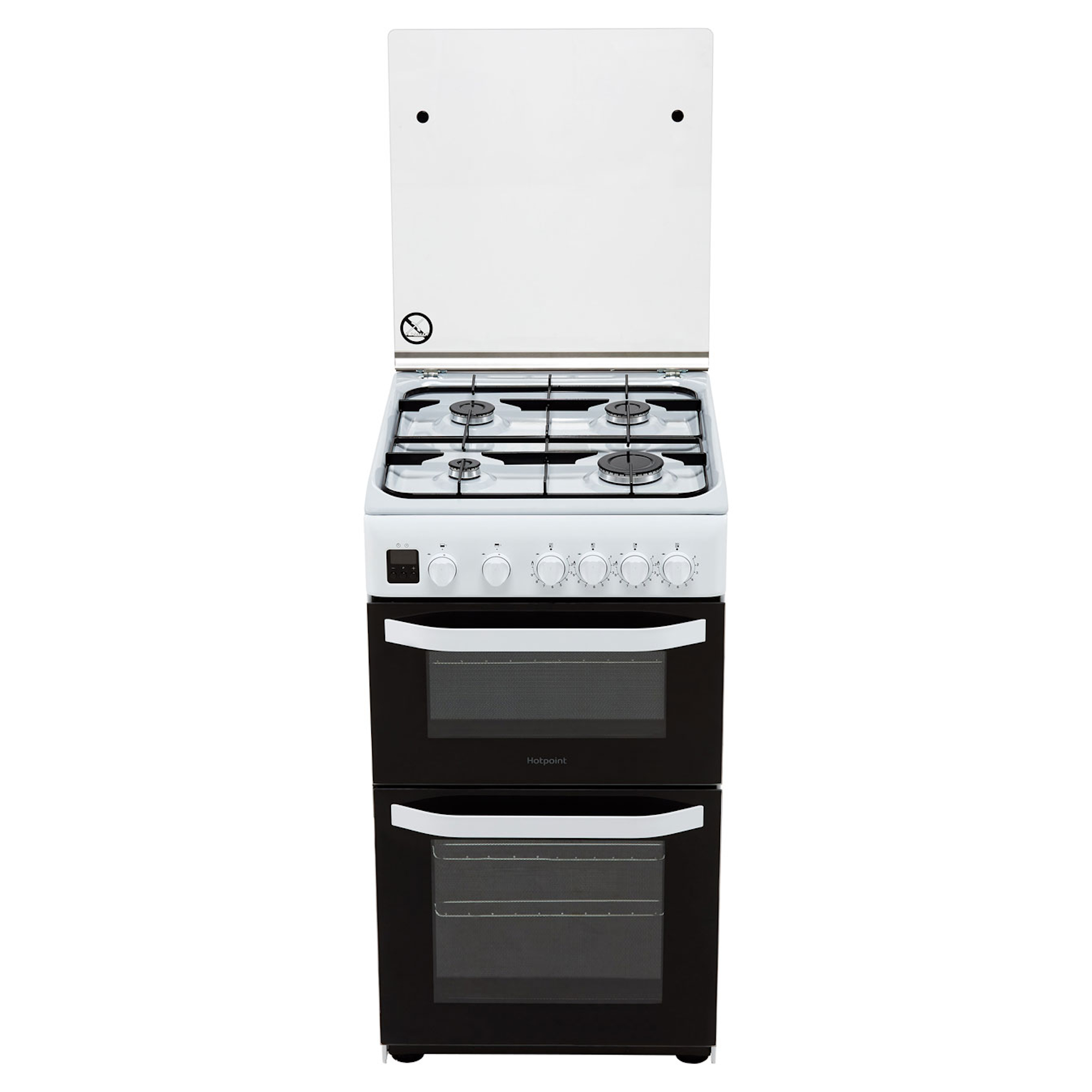 Hotpoint HD5G00CCW 500mm Twin Cavity Oven Gas Cooker Hughes