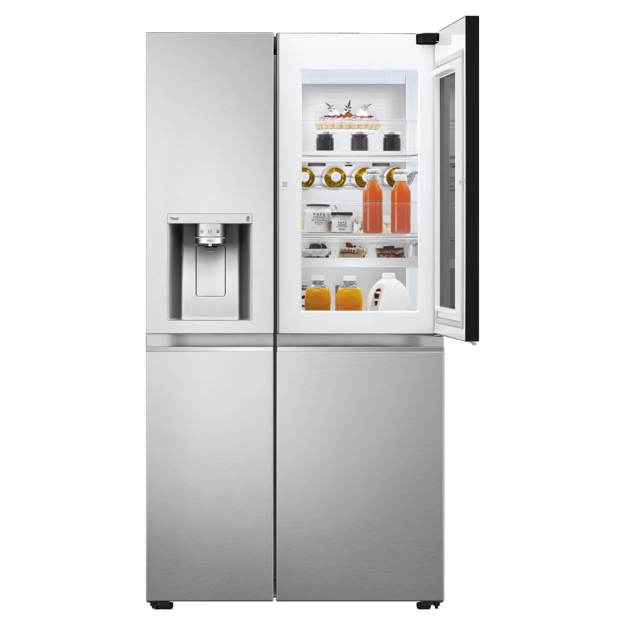 LG InstaView ThinQ GSXV90BSAE WiFi Connected American Fridge Freezer Hughes