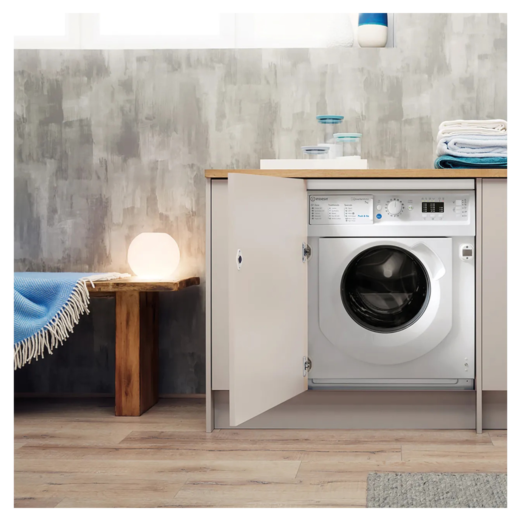 Indesit BIWMIL71252UKN 7kg 1200rpm Integrated Washing Machine Hughes