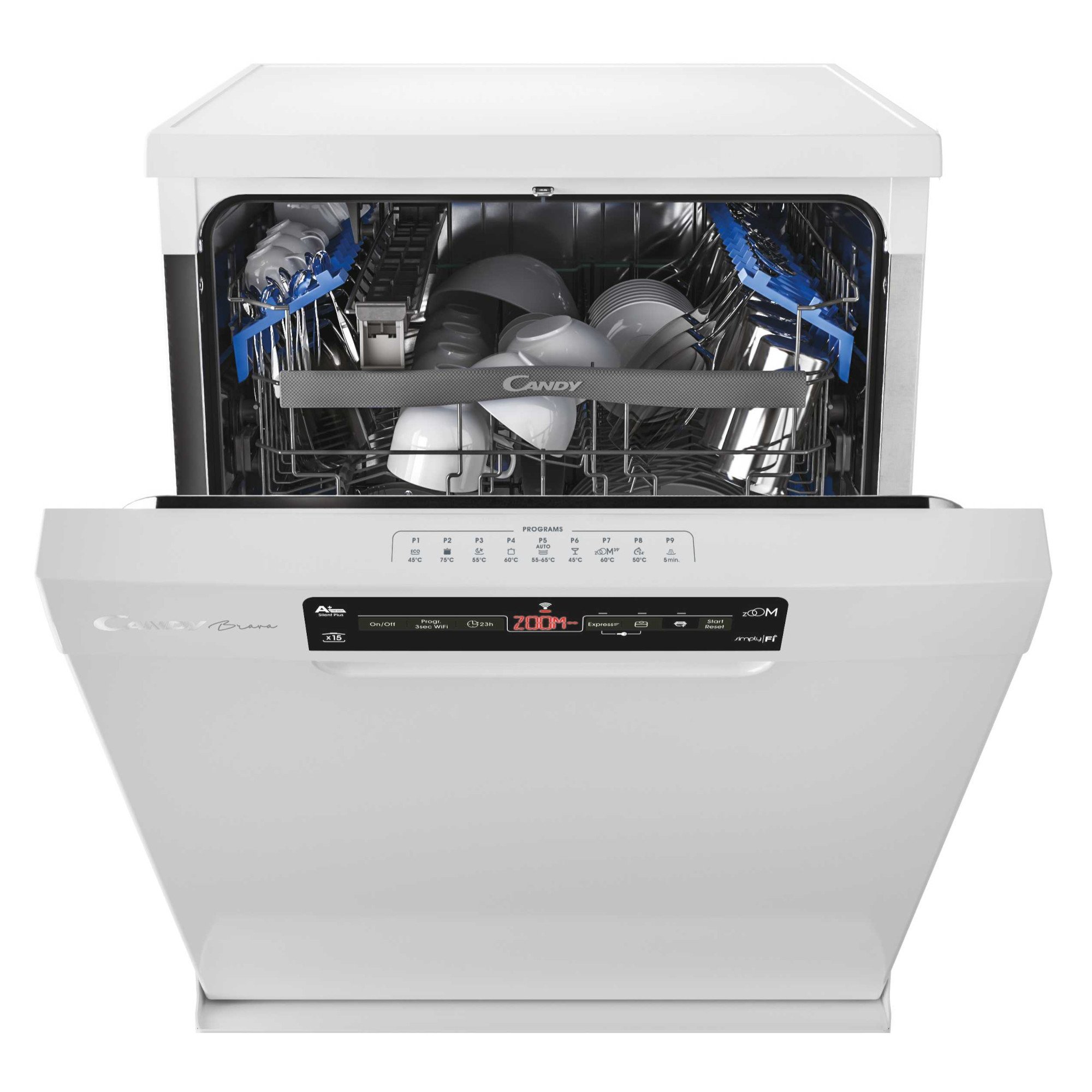 Candy CSPN1D540PW 600mm 15 Place Setting 9 Programmes A+ Energy Rated