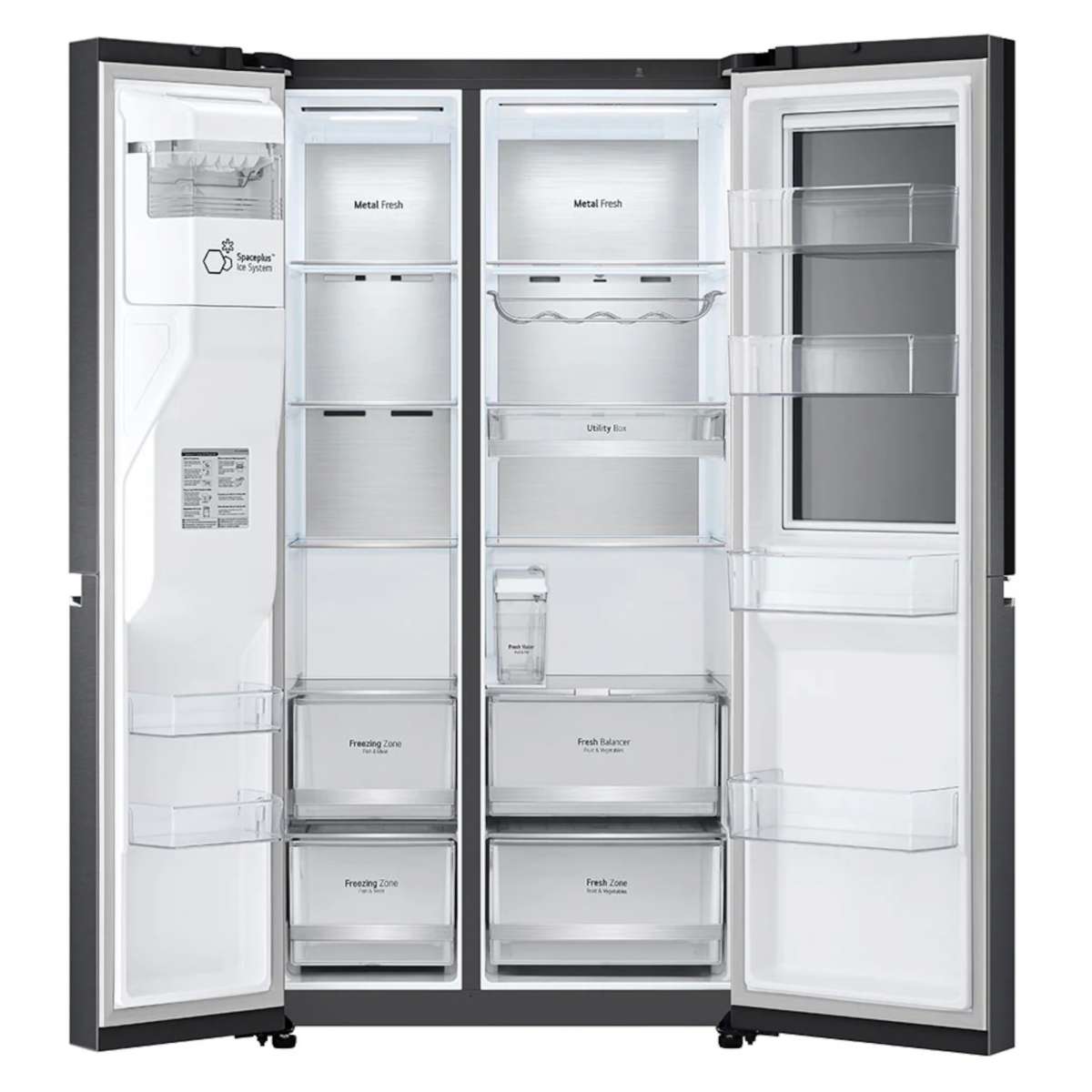 LG InstaView ThinQ GSXV91MCAE WiFi Connected American Fridge freezer