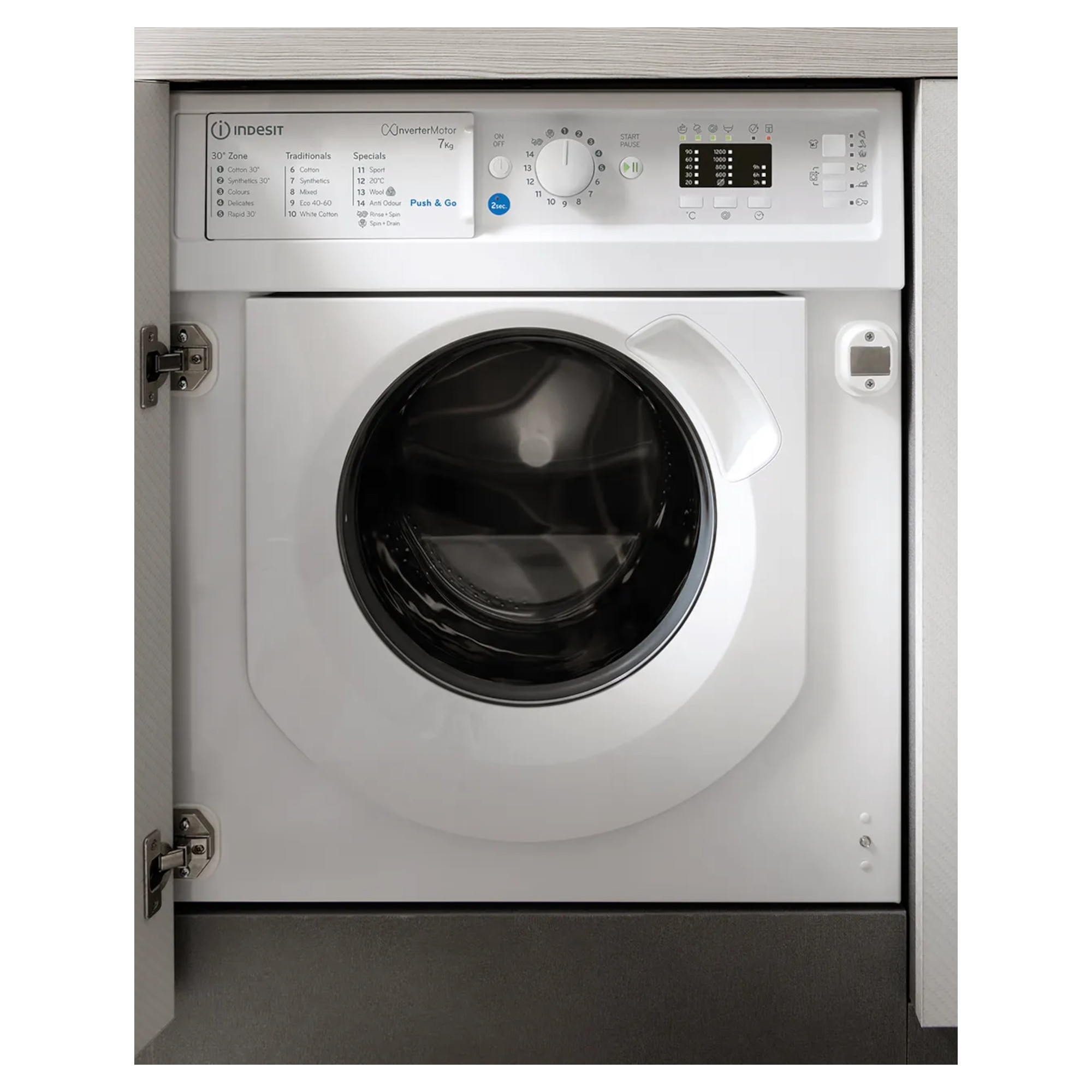 Indesit BIWMIL71252UKN 7kg 1200rpm Integrated Washing Machine Hughes
