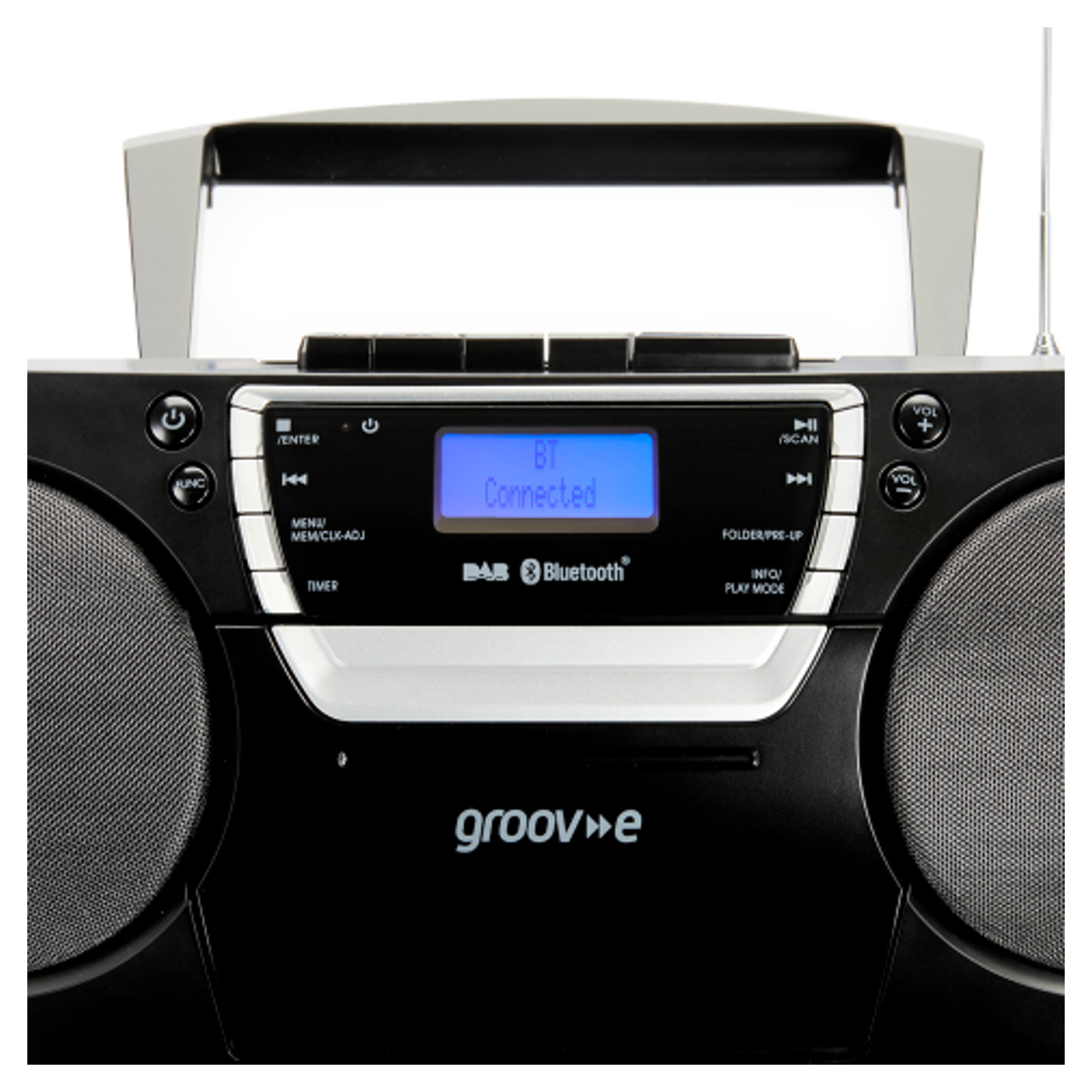 Groove GVPS933 Portable CD Cassette USB Player Hughes