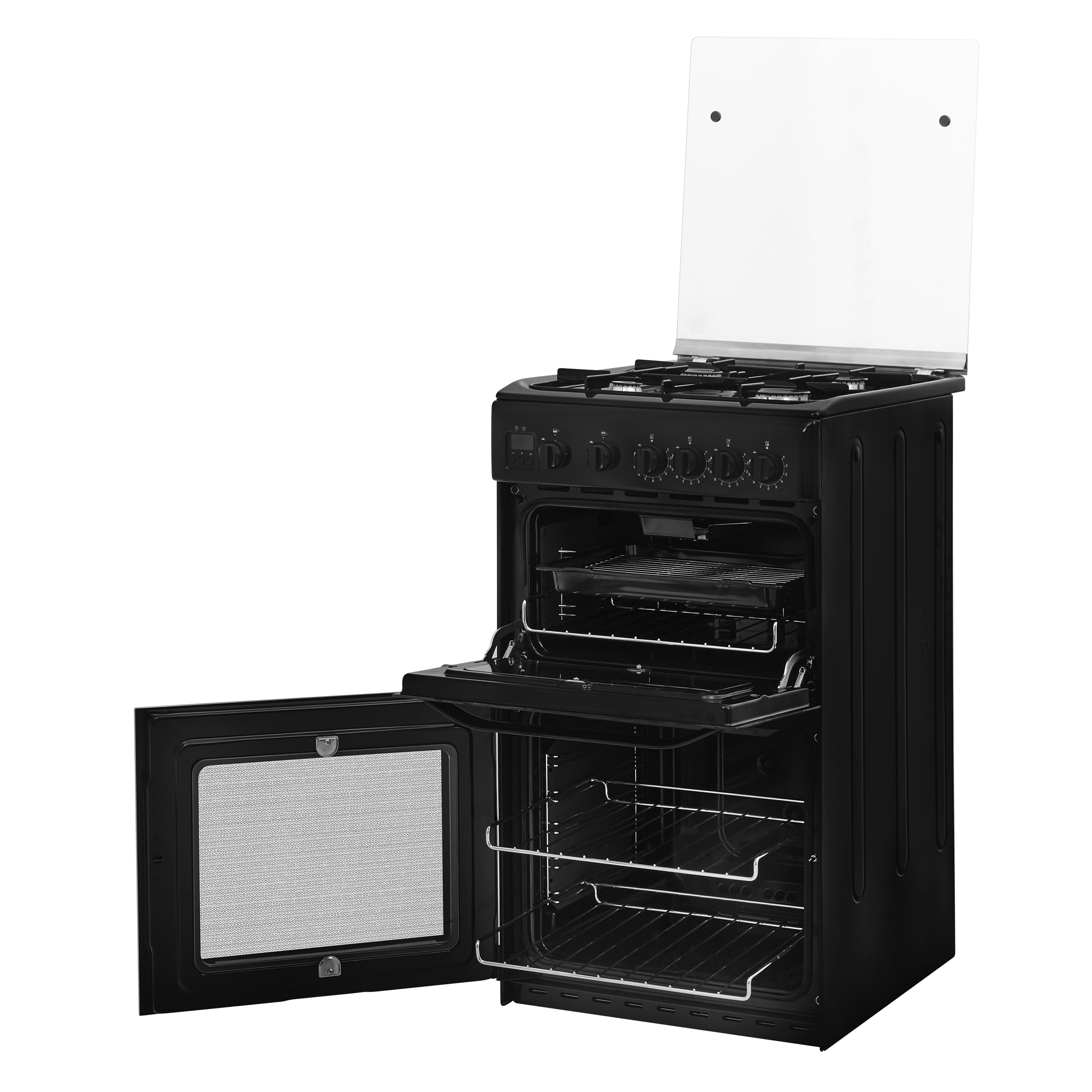 Hotpoint HD5G00CCBK 500mm Twin Cavity Gas Cooker Hughes