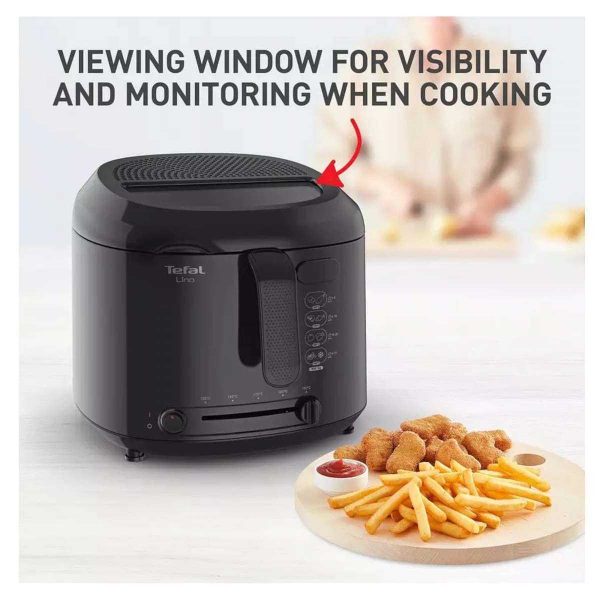 Tefal FF203840 Uno 1kg Food Capacity Deep Fat Fryer Hughes