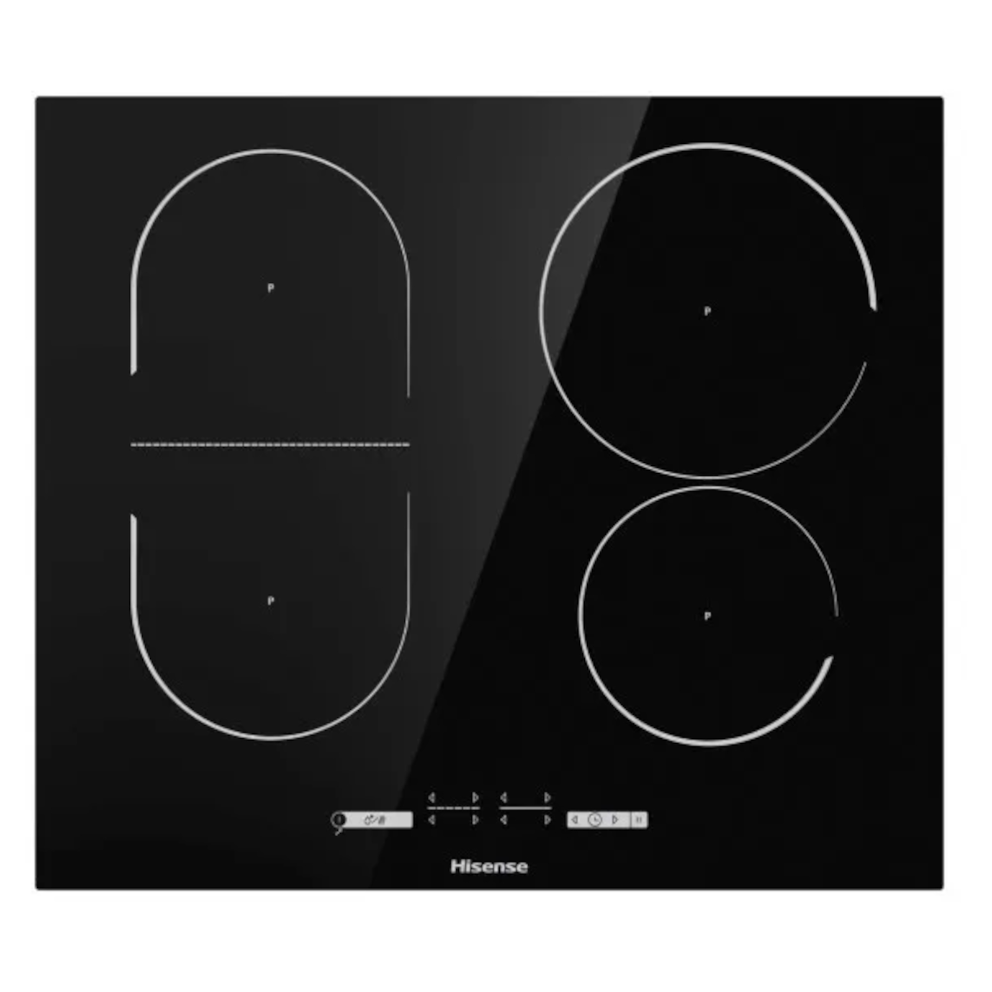 Hisense I6433C 60 cm Electric Induction Hob with Bridge Zone Black