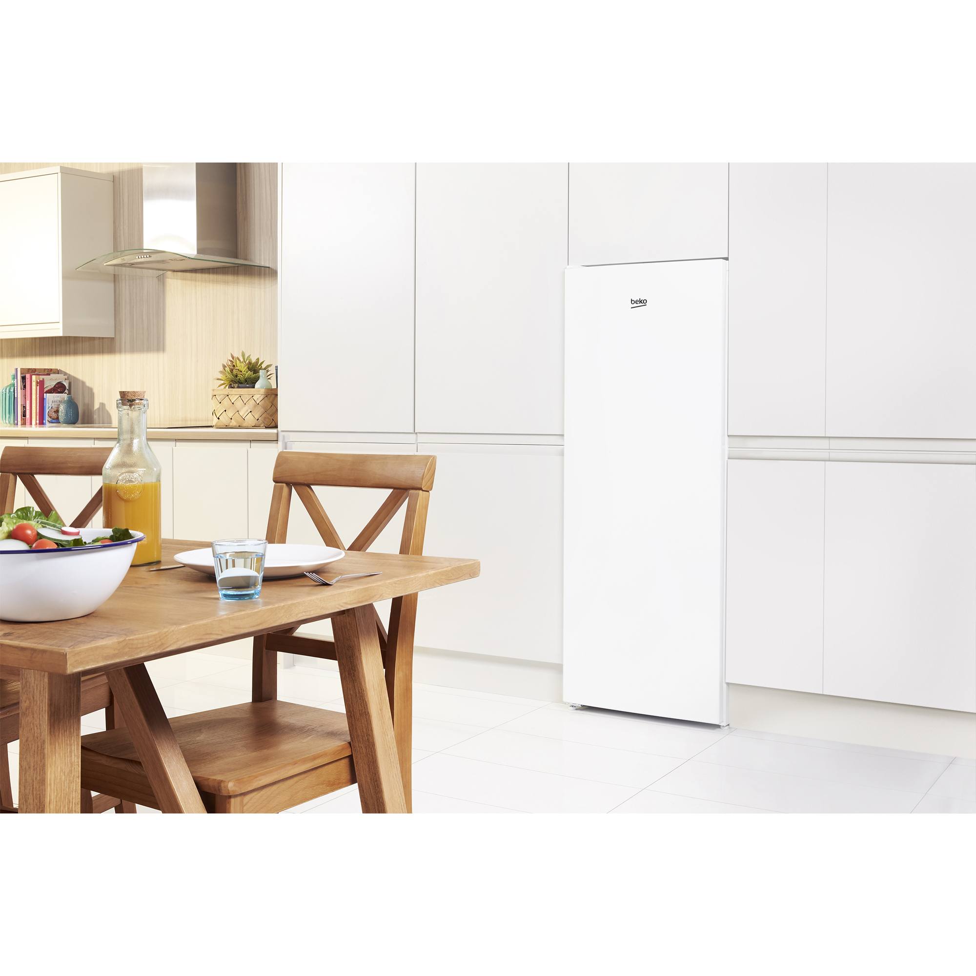 Rent the Beko FFG1545W Frost Free Upright Freezer Hughes Rental