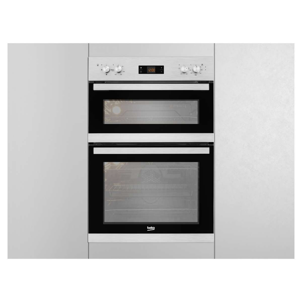 Beko BADF22300X BuiltIn Double Oven 105L Capacity Hughes