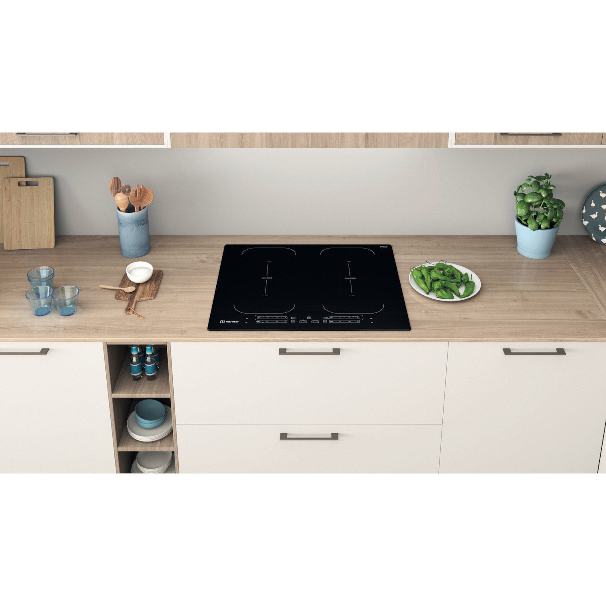 Indesit IB88B60NE Induction Hob Electric 4 Rings with Timer Hughes