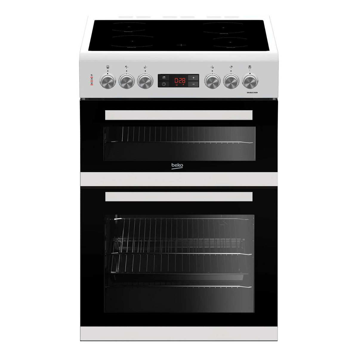 Beko KDC653W 600mm Electric Double Oven Cooker White Hughes