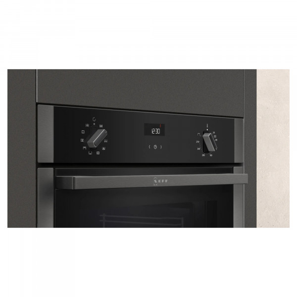 Neff B3ACE4HG0B builtIn 60cm Oven with Slide and Hide Door Hughes