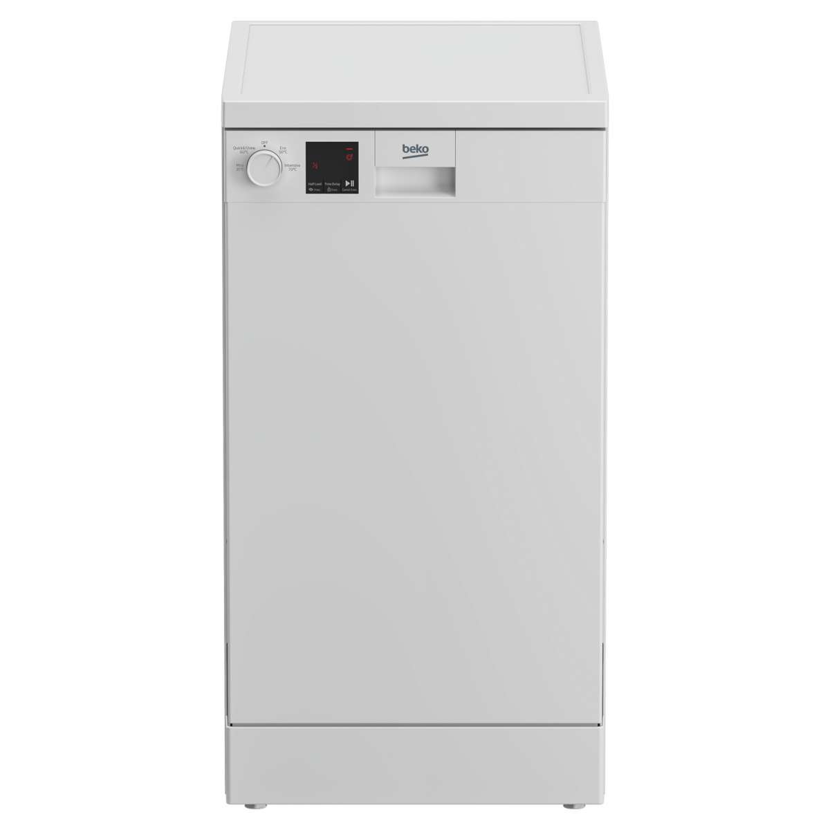 Beko DVS04X20W 10 Place Setting Freestanding Slimline Dishwasher Hughes