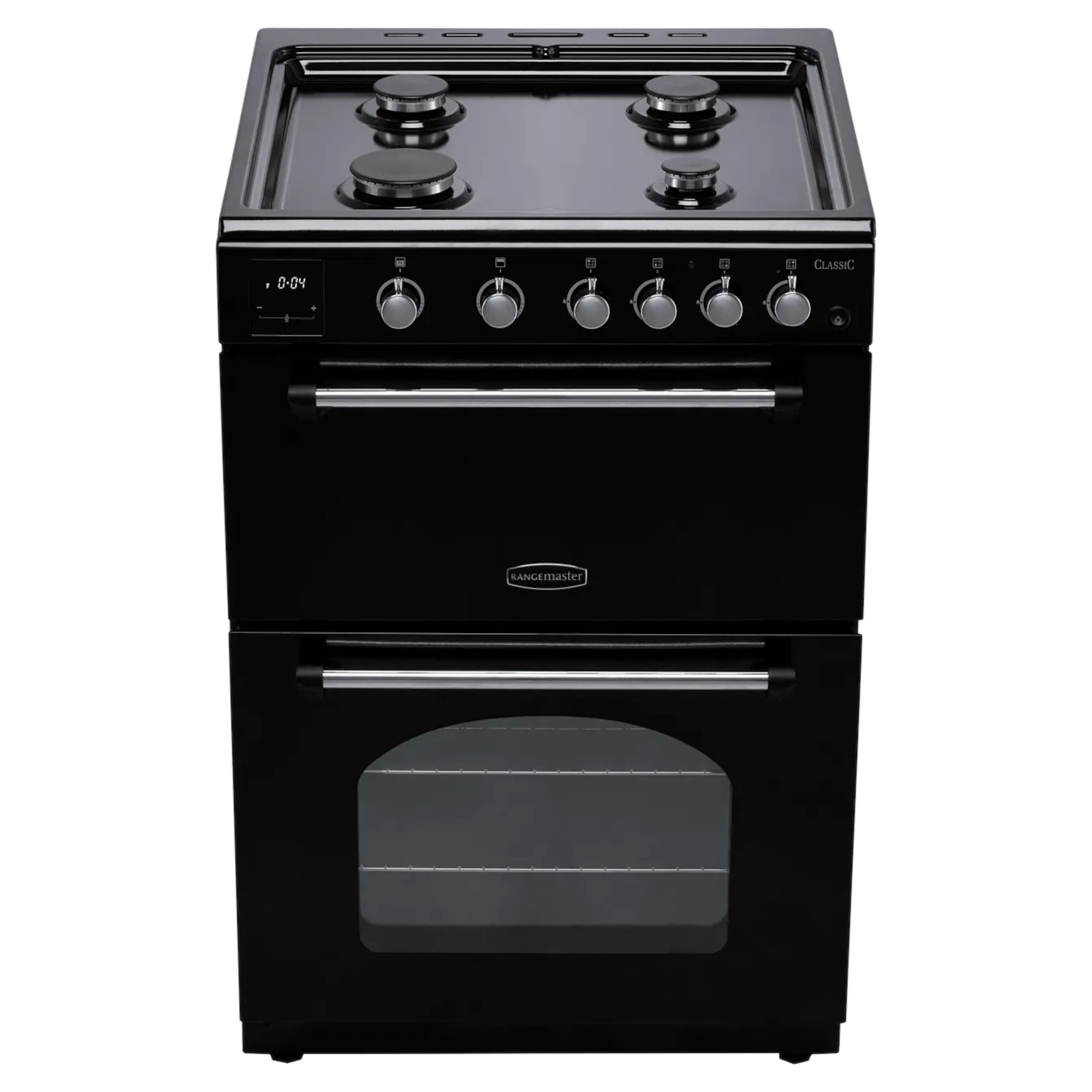 Rangemaster Classic 60 CLA60NGFBLC Gas Cooker with Full Width Electric