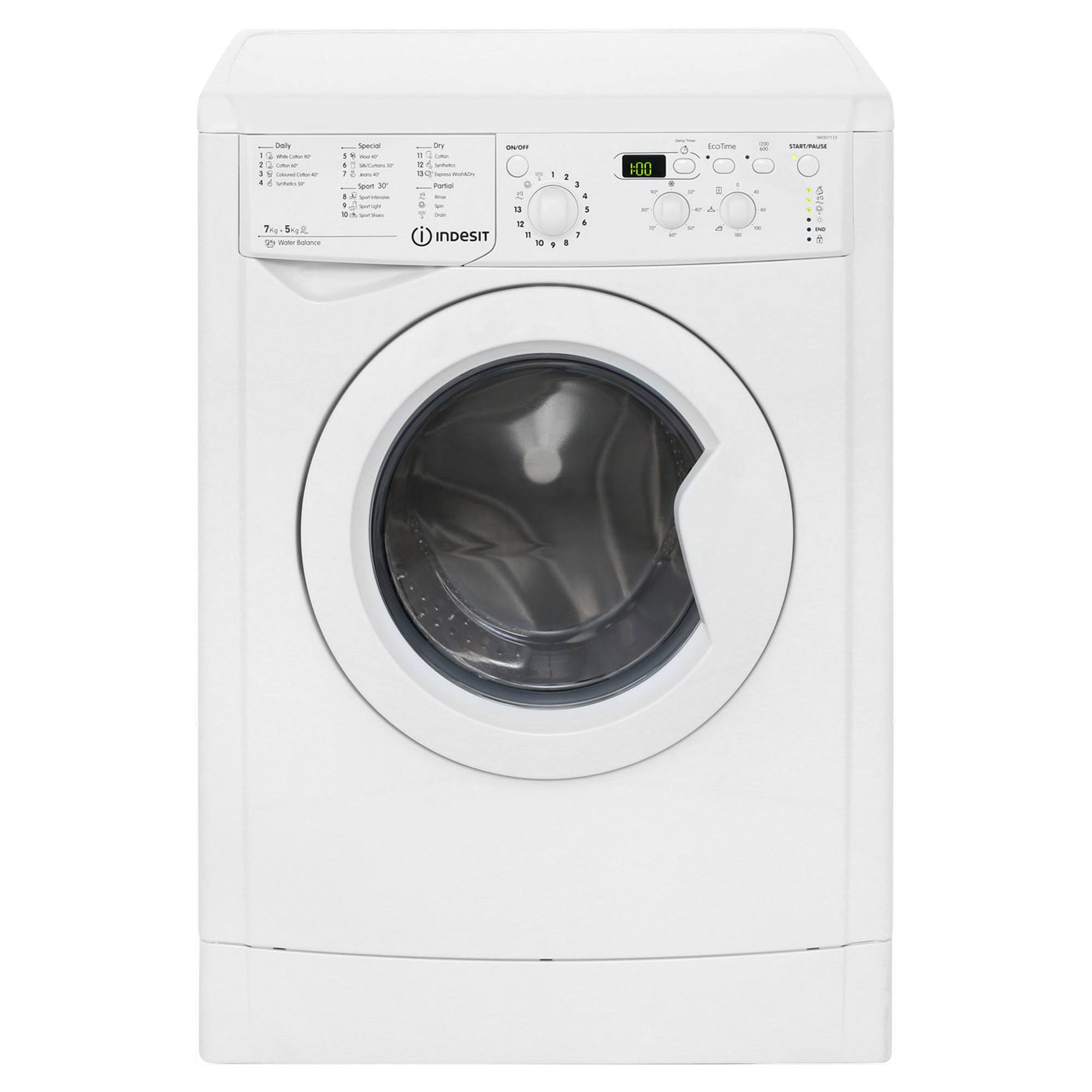 Indesit IWDD7123 7kg Wash 5kg Dry Load Washer Dryer Hughes