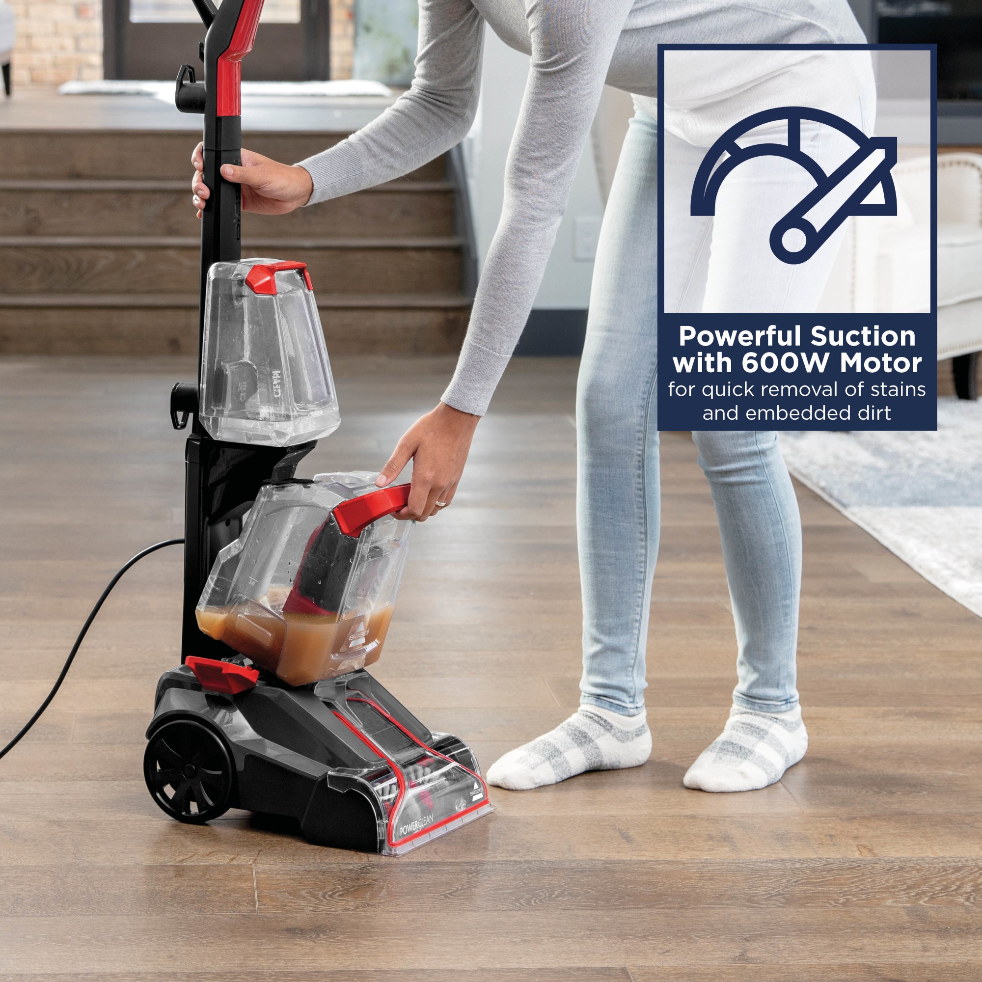 BISSELL PowerClean 2889E Powerful Carpet Cleaner With Compact And