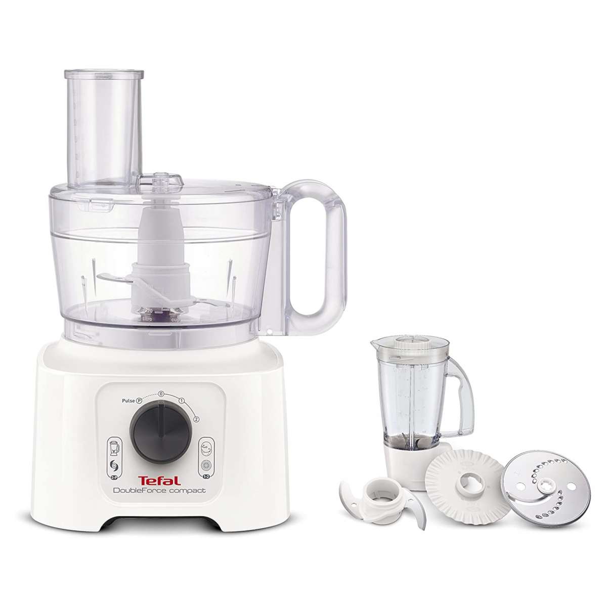 Tefal DoubleForce DO542140 Food Processor with 4 Accessories Hughes
