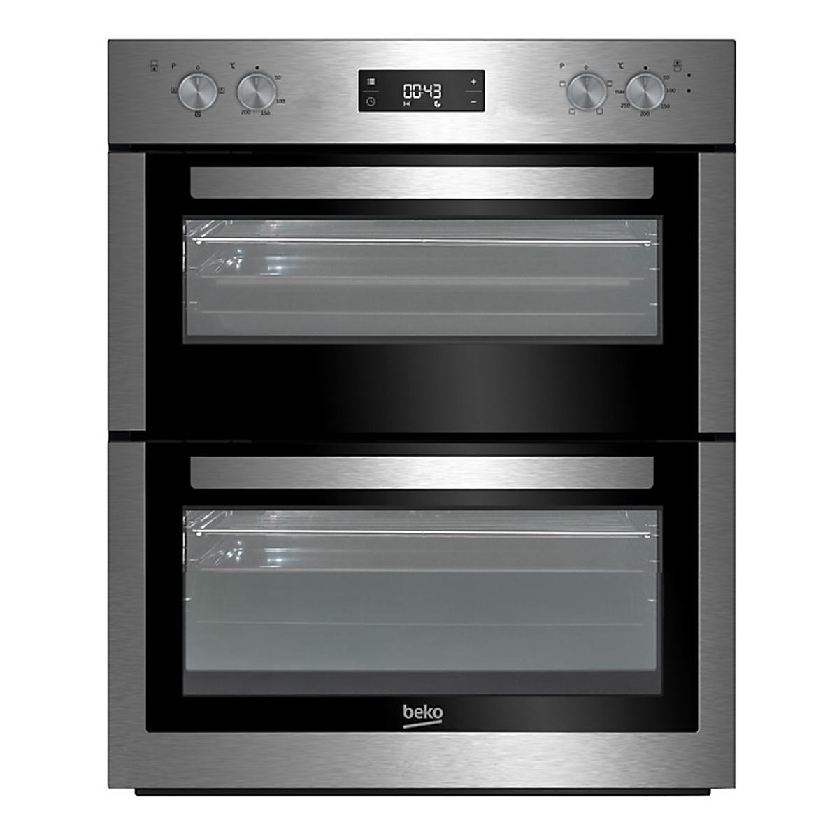 Beko BTF26300X 594mm Electric Double Oven with 86L Capacity in