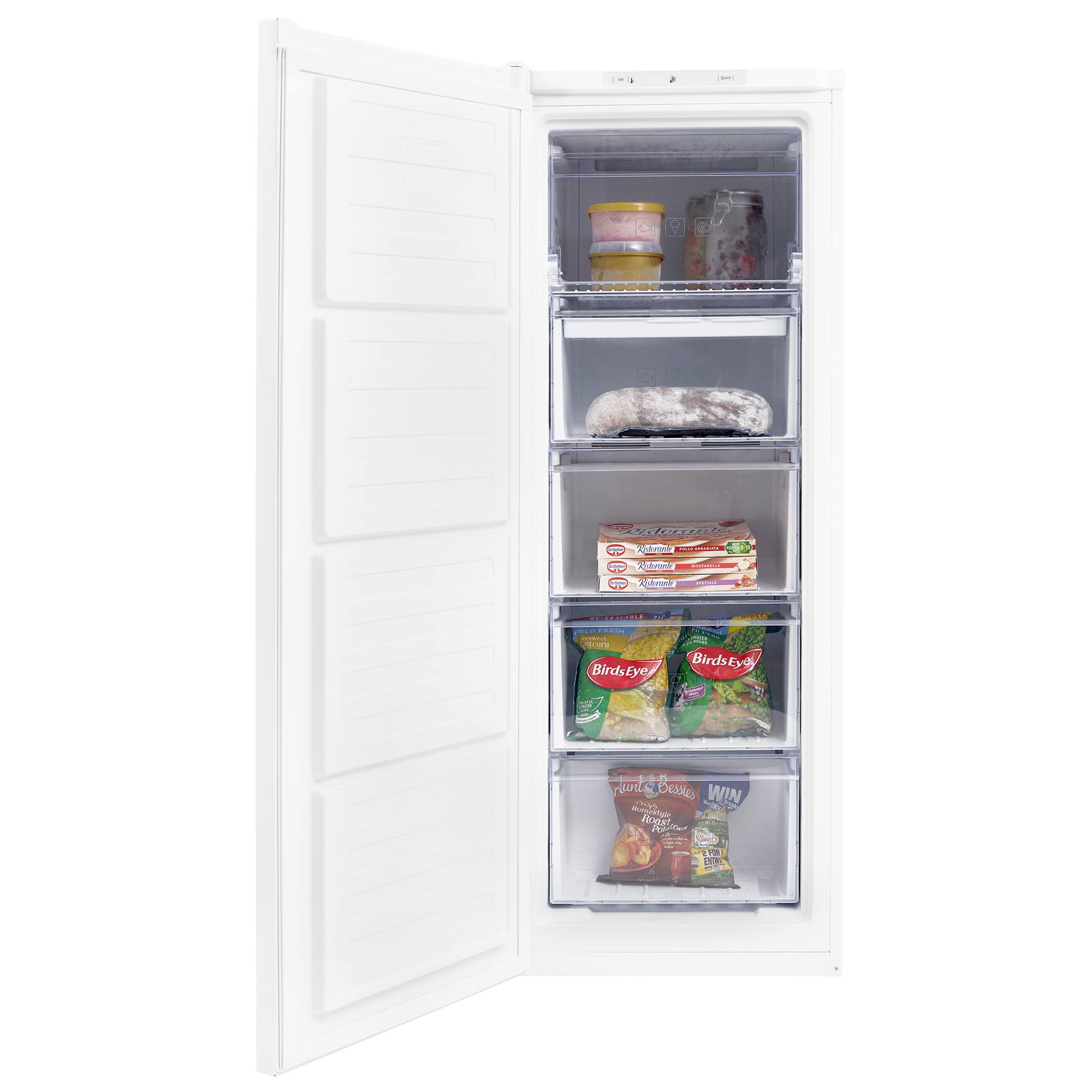 Rent the Beko FFG1545W Frost Free Upright Freezer Hughes Rental