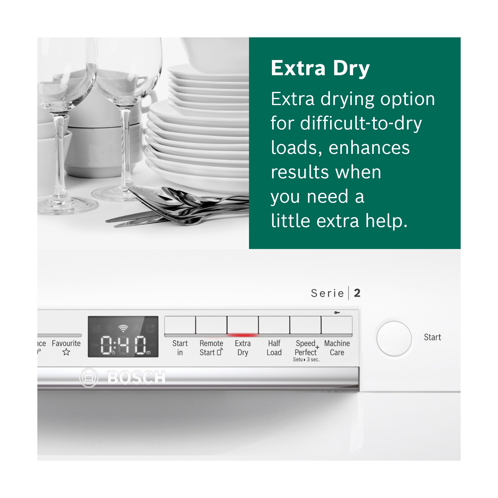 Bosch Serie 2 SMS2HVW66G 13 Place Setting WiFi Enabled Dishwasher Hughes