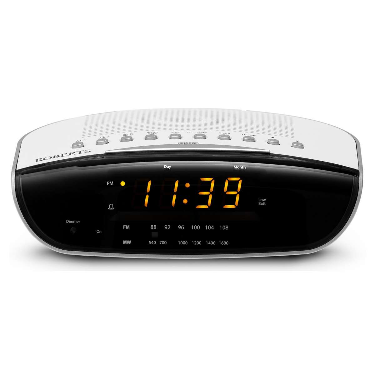Roberts CR9971 Chronologic VI FM/MW Clock Radio White Hughes