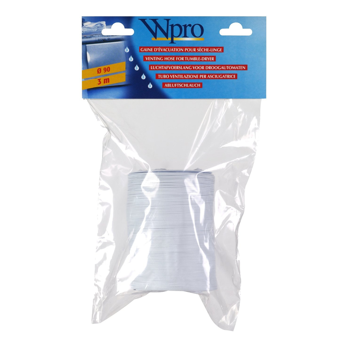 WPRO C00380132 Universal Dryer Hose for Tumble Dryers 3m Hughes