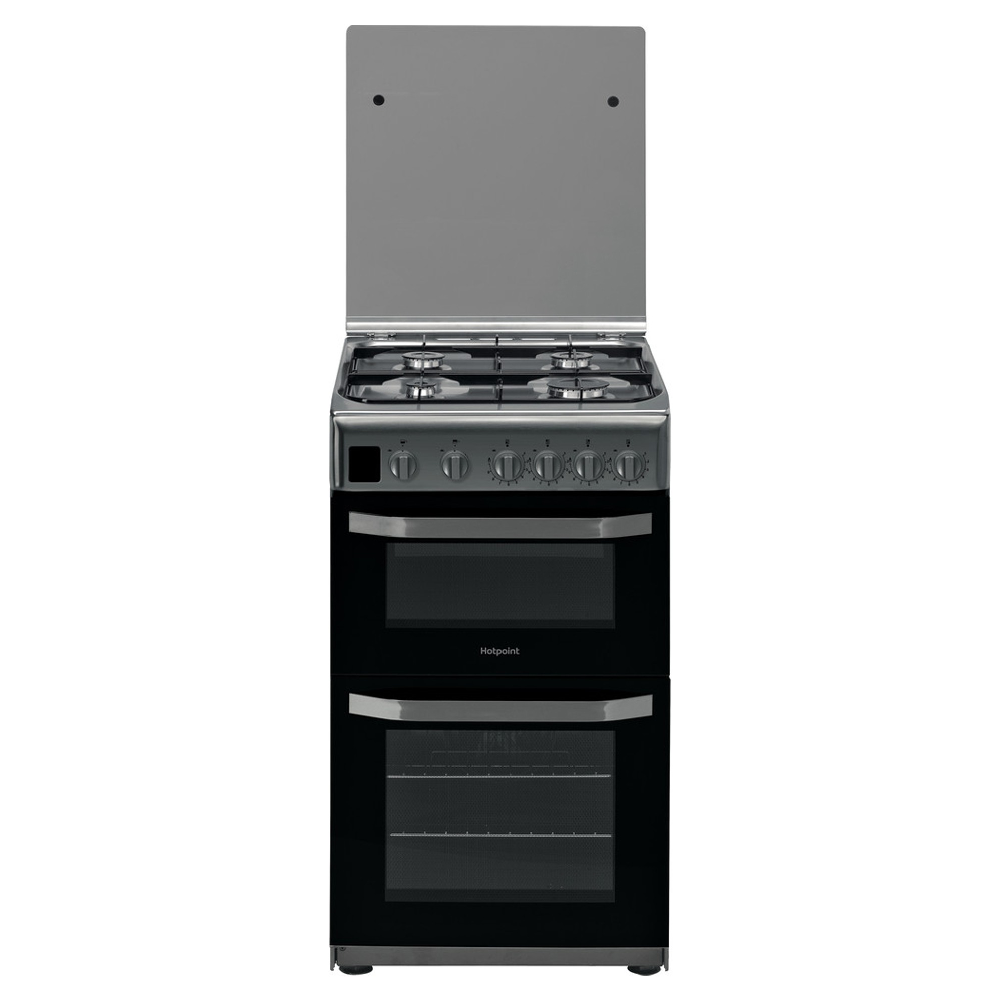 Hotpoint HD5G00CCX 500mm Double Gas Cooker Inox Stainless Steel Hughes