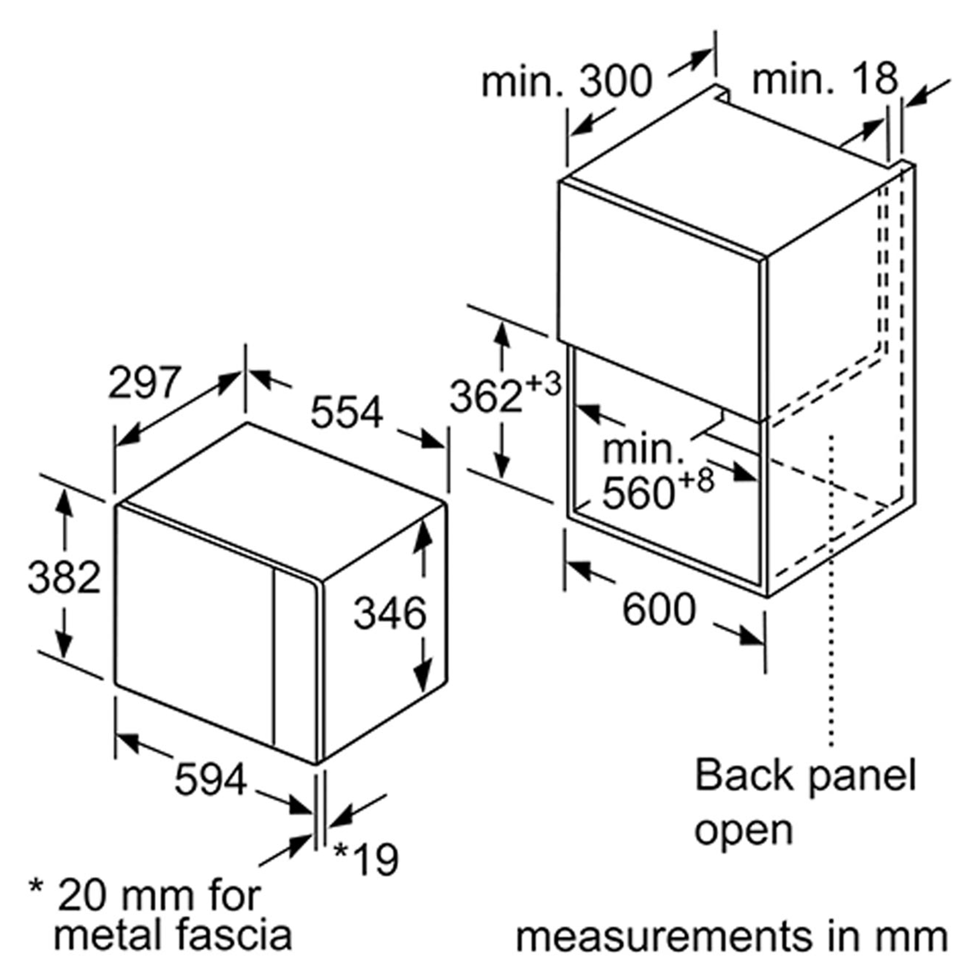 Neff HLAWD23N0B 20L 800W BuiltIn Microwave Hughes