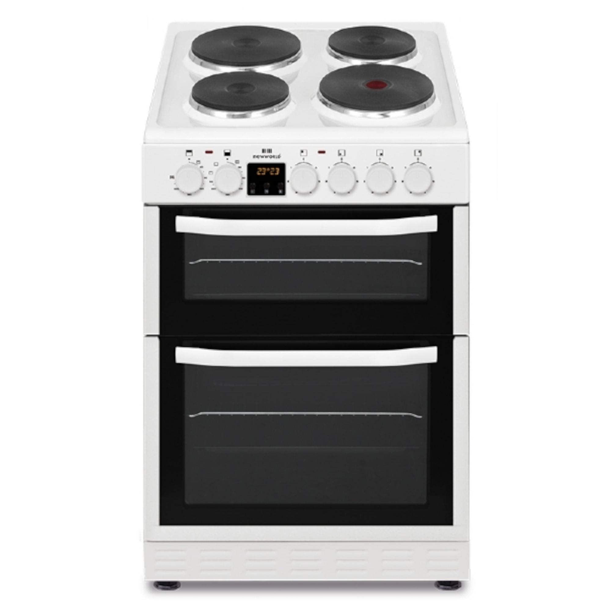 New World NWMID53DEW 50cm Double Electric Solid Plate Cooker Hughes