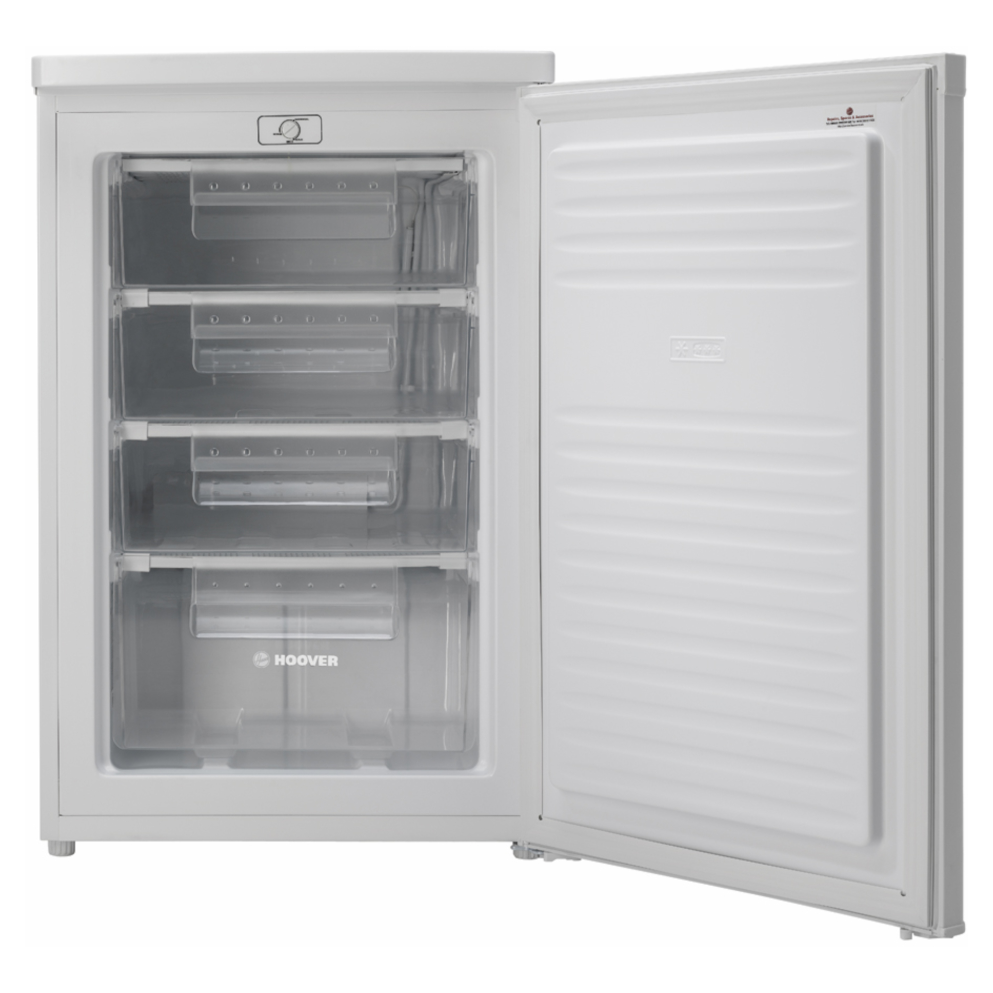 Hoover HFZE54W 91L Capacity Upright Freezer White Hughes