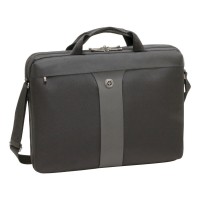 600654-17INCH 17" Laptop Slim Case with Shoulder Strap in Black