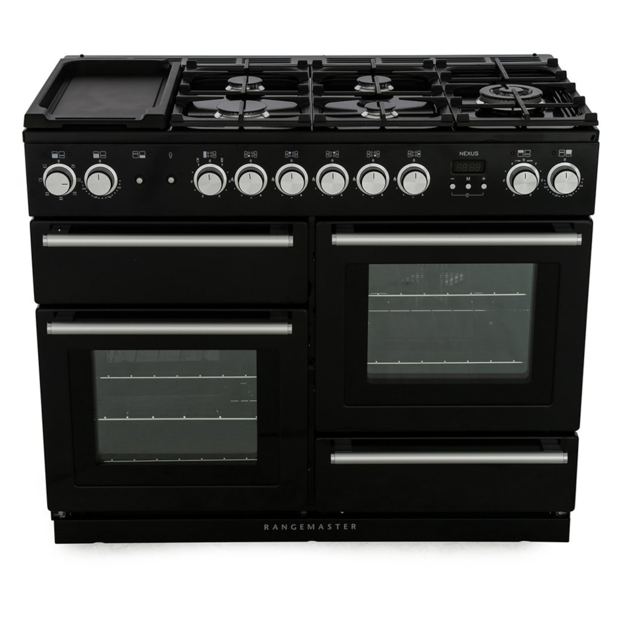 Rangemaster NEX110DFFBLC Nexus Dual Fuel Range Cooker Hughes