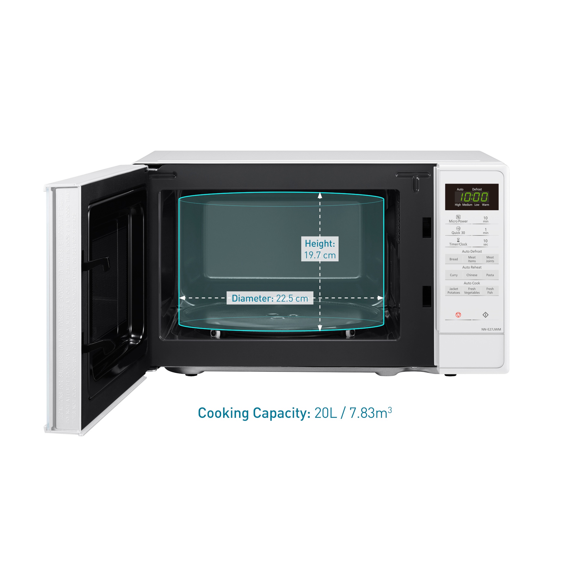 Panasonic NNE27JWMBPQ 20L Compact Solo Microwave Hughes