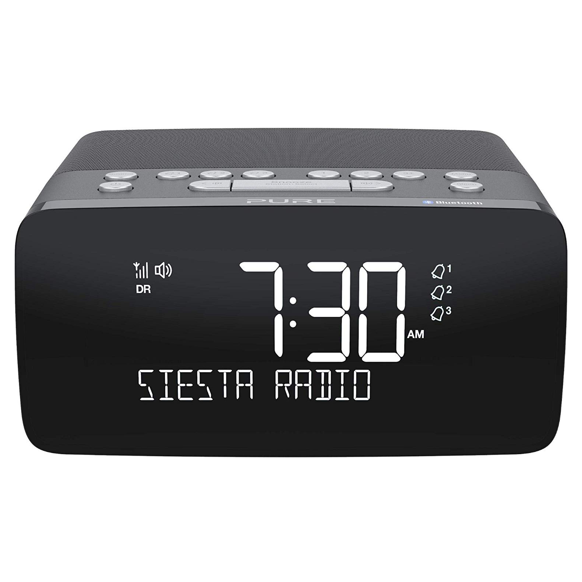Pure Siesta Charge Clock Radio with Wireless Phone Charging Hughes