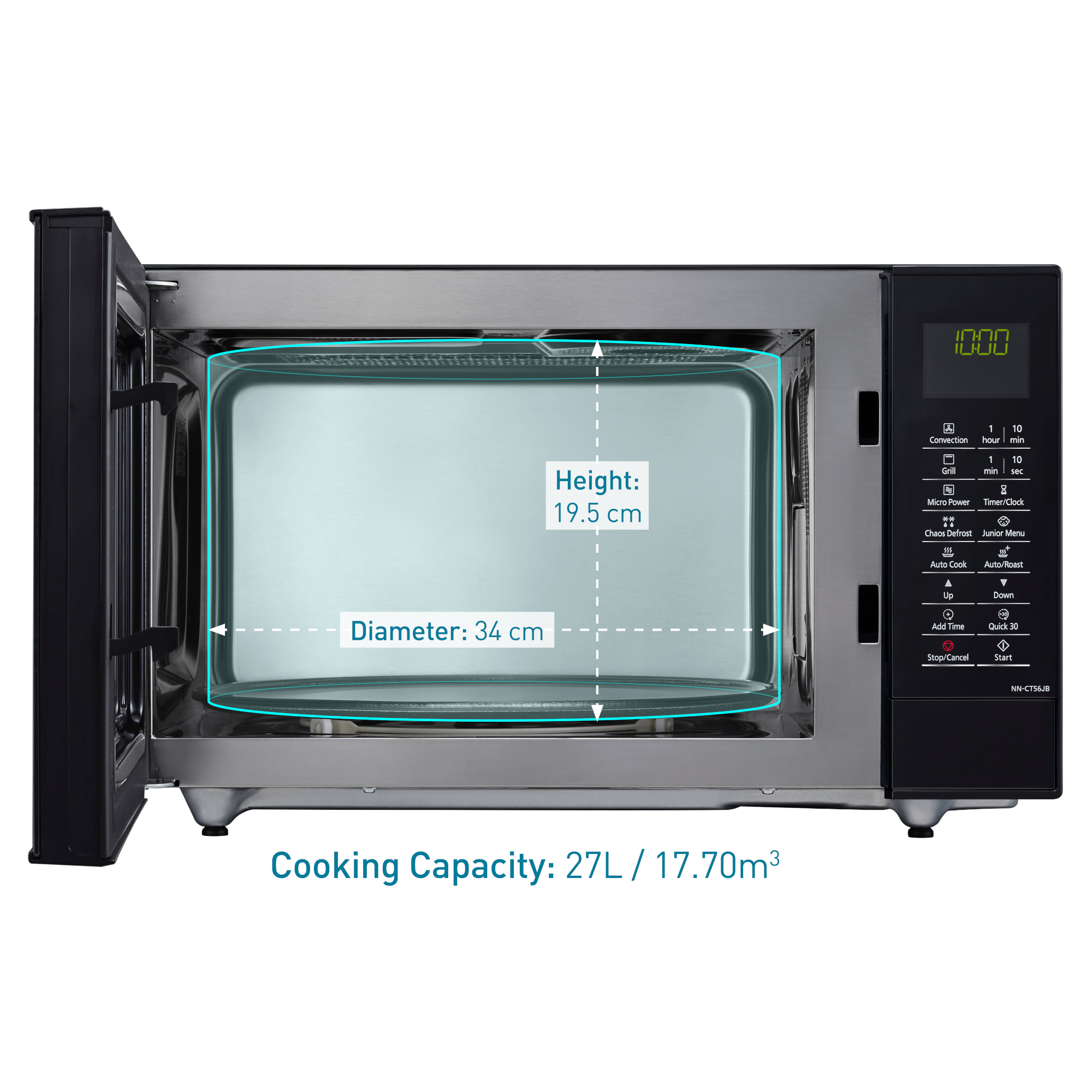 Panasonic NNCT56JBBPQ 3in1 Combination Microwave Oven Black Hughes