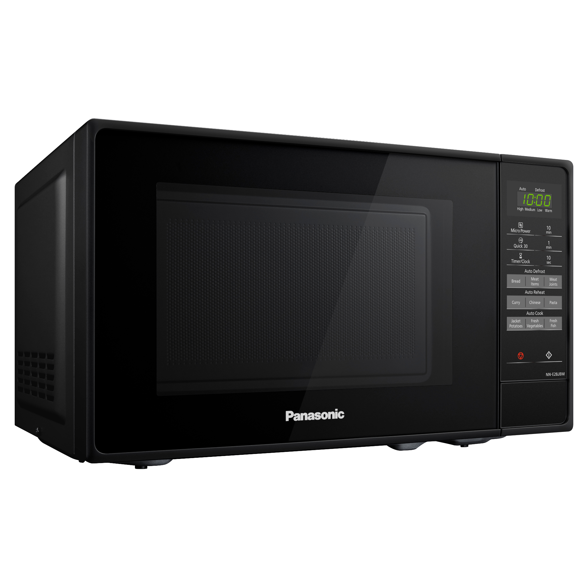 Panasonic NNE28JBMBPQ 800W 20L Capacity Compact Microwave Oven Black