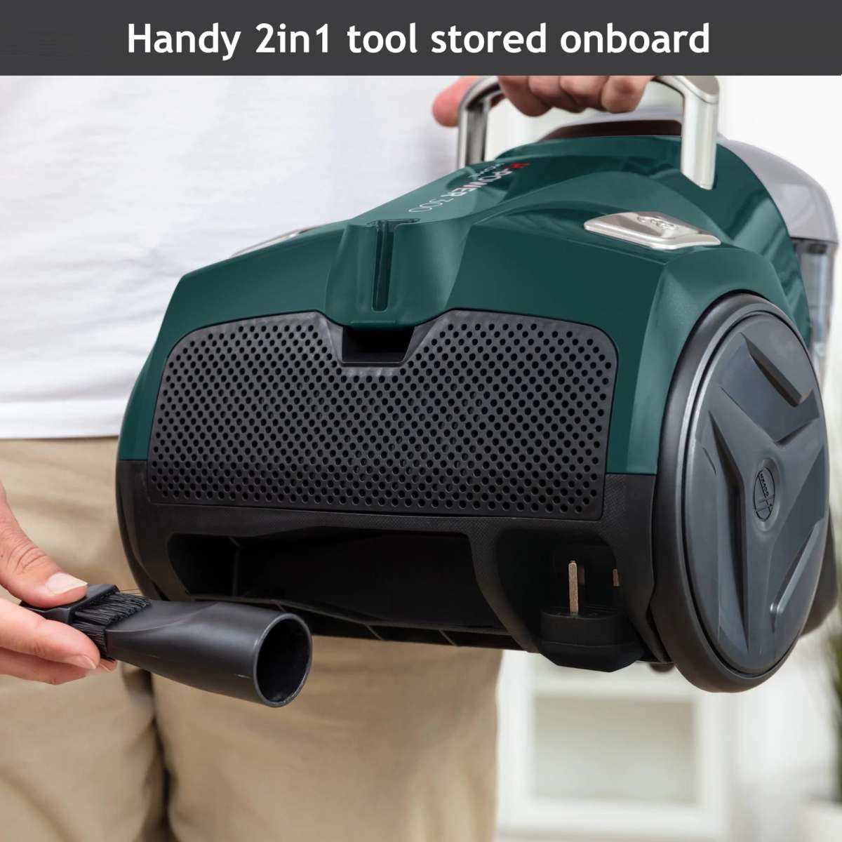 Hoover HP310HM HPOWER 300 Bagless Cylinder Vacuum Cleaner Velvet Green & Silver Hughes