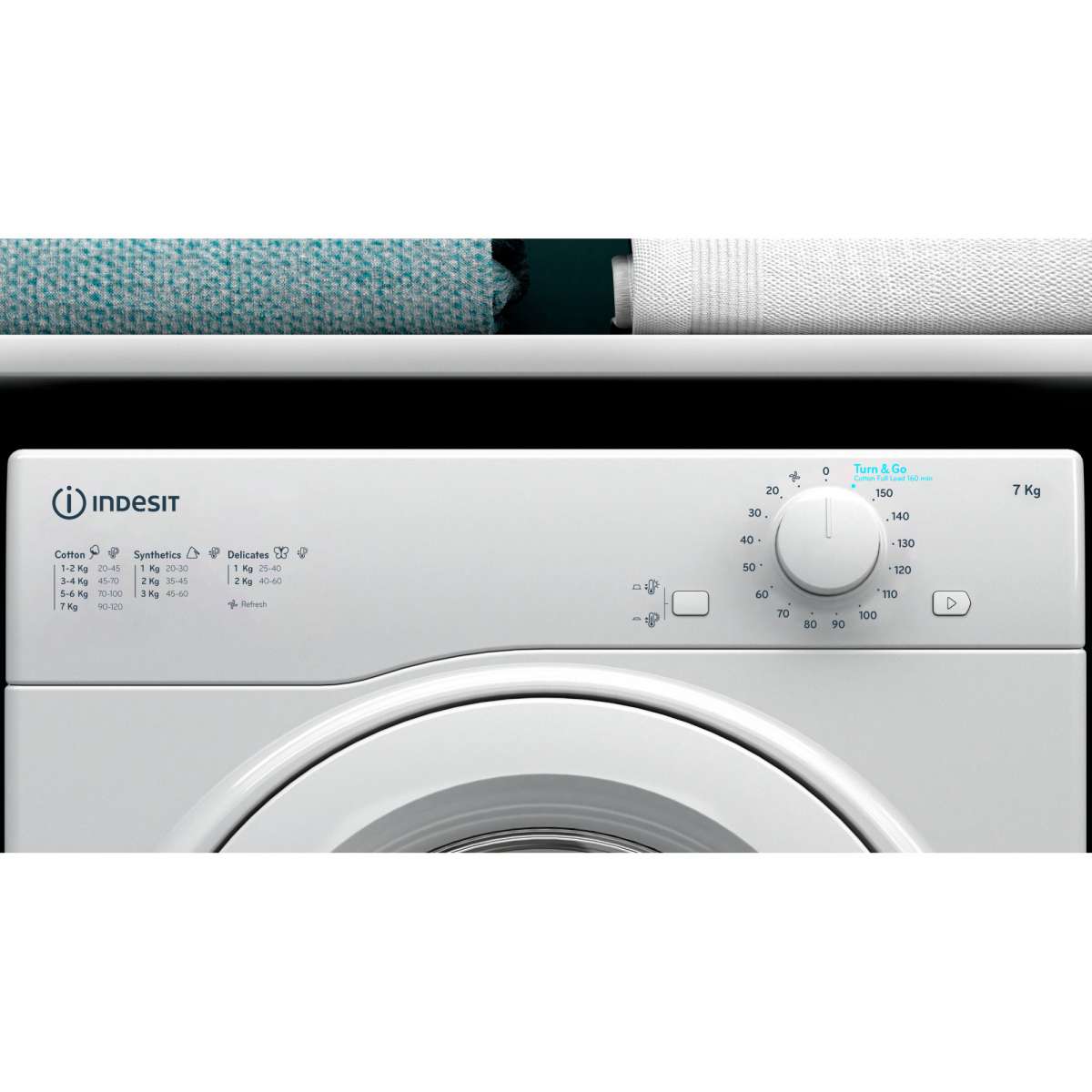 Indesit I1D80WUK AirVented 8kg Load Capacity Tumble Dryer White Hughes
