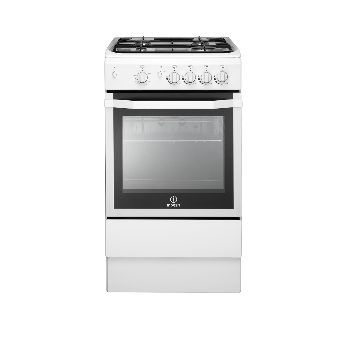 Indesit I5GGW Gas Cooker with 4 Burner Hob Zones in White Hughes